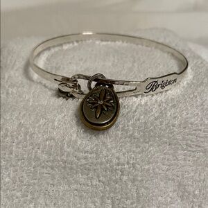 Brighton Art & Soul Joy To The World Silver Bangle Bracelet with Gold Star Charm